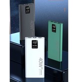 Tollcuudda Power Bank 20 000 mAh z 3 portami ładowania - 20 W PD Zewnętrzna bateria awaryjna Wyświetlacz LED Ładowarka Ładowarka Czarna - Kopia