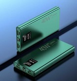 Tollcuudda Power Bank 40 W 20 000 mAh avec 3 ports de charge - 20 W PD batterie de secours externe affichage LED chargeur de batterie chargeur vert