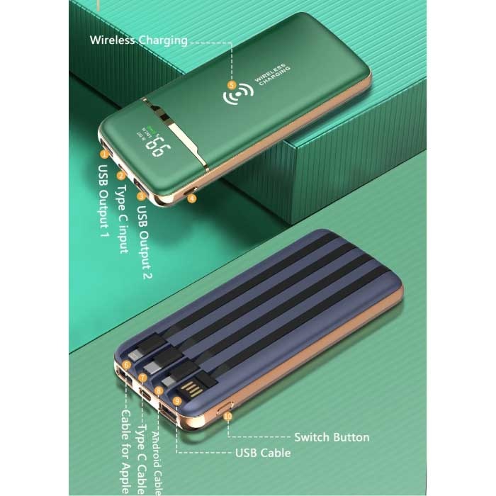 Power Bank USB Caricatore Portatile Carica Batteria Esterna Per Apple  Samsung