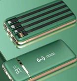 WST Universal 20.000mAh Power Bank - 4 Types Charging Cable - External Emergency Battery Battery Charger Charger Green