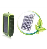 FLOVEME Banco de energía solar de 8000 mAh con dínamo - Linterna incorporada - Batería de emergencia externa Cargador de batería Cargador verde