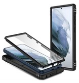 Huikai Samsung Galaxy A32 5G - Etui Armor Card Holder z podpórką i ochroną aparatu - Etui Pop Grip Heavy Duty Cover Zielone