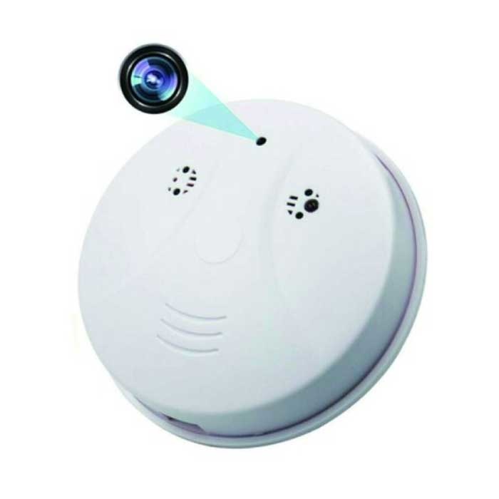 Mini cámara de seguridad - Detector de humo Videocámara HD Detección de movimiento Blanco