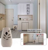 YIKIXI Videocamera di sicurezza con diffusore di aromi - Videocamera WiFi Full HD 1080p con app Beige