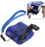 Centechia Chargeur USB avec Dynamo - Chargeur de Secours à Manivelle Bleu