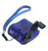 Centechia Chargeur USB avec Dynamo - Chargeur de Secours à Manivelle Bleu