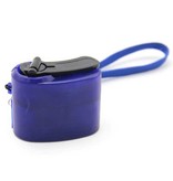 Centechia Caricabatterie USB con dinamo - Caricabatterie a manovella di emergenza blu