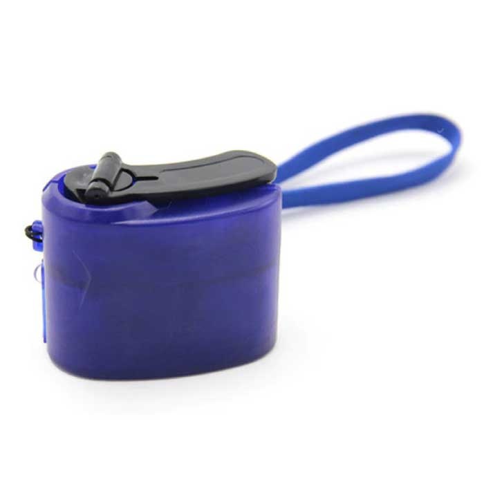 Caricabatterie USB con dinamo - Caricabatterie a manovella di emergenza blu