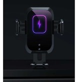 Hicbest Qi Draadloze Autolader 15W - Airvent Clip Oplader Universeel Wireless Car Charging Pad Zwart