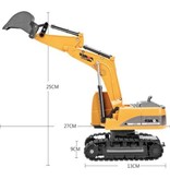 Hapybas RC Excavator Crane with Remote Control - Controllable Toy Machine at 1:24 Scale Radio Controlled