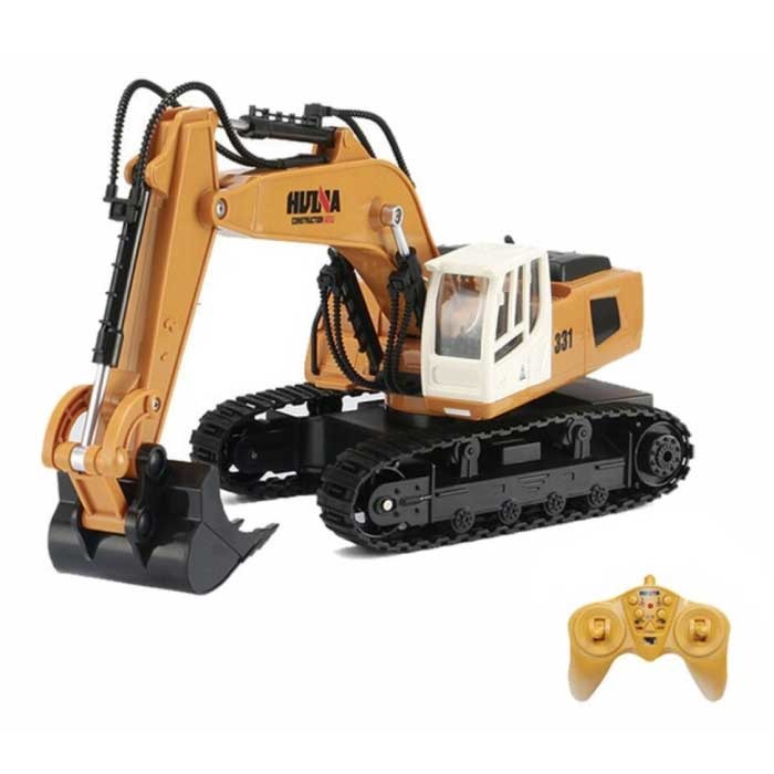 RC Excavator Crane with Remote Control - Controllable Toy Machine at 1:24 Scale Radio Controlled - Copy