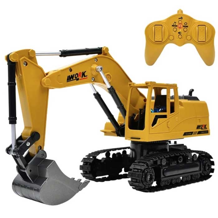 Grúa excavadora RC con control remoto - Máquina de juguete controlable a escala 1:24 Controlada por radio - Copy - Copy