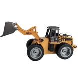 Huina Tractor excavadora RC con control remoto - Máquina de juguete controlable a escala 1:18 Aleación de metal controlada por radio