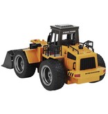 Huina RC Excavator Tractor with Remote Control - Controllable Toy Machine at 1:18 Scale Radio Controlled Metal Alloy