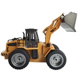 Huina RC Excavator Tractor with Remote Control - Controllable Toy Machine at 1:18 Scale Radio Controlled Metal Alloy