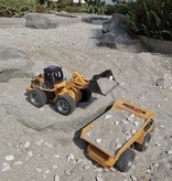 Huina RC Koparka Traktor z Pilotem - Sterowana Zabawka Maszyna w Skali 1:18 Sterowany Radiowo Stop Metalu