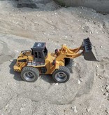 Huina Tracteur d'excavatrice RC avec télécommande - Machine jouet contrôlable à l'échelle 1:18 en alliage métallique radiocommandé