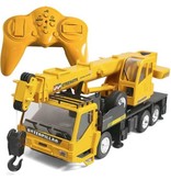 OOTDTY RC Lifting Crane with Remote Control - Controllable Toy Machine Radio Controlled Metal Alloy