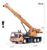 OOTDTY RC Lifting Crane with Remote Control - Controllable Toy Machine Radio Controlled Metal Alloy