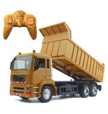 OOTDTY RC Vrachtwagen met Afstandsbediening - Bestuurbaar Speelgoed Machine Dump Wagen Radiografisch Metaallegering