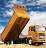 OOTDTY Camion RC con telecomando - Lega metallica per auto con cassone ribaltabile per auto giocattolo sterzante