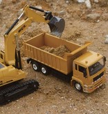 OOTDTY RC Truck mit Fernbedienung - Lenkbare Spielzeugmaschine Dump Car Radio Controlled Metal Alloy