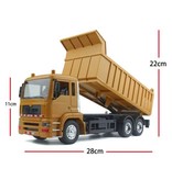 OOTDTY Camion RC avec télécommande - Alliage métallique télécommandé pour voiture à benne basculante