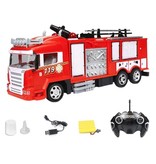 Minocool Camion dei pompieri RC con telecomando - Autopompa antincendio giocattolo controllabile Autoradio in lega metallica