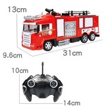 Minocool RC Fire Truck with Remote Control - Controllable Toy Fire Engine Car Car Radio Controlled Metal Alloy