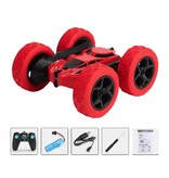 MagiDeal RC Car z pilotem - zdalnie sterowana zabawka terenowa Dwustronna samochodowa sterowana radiowo czerwona