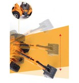 JIMITA Baggertraktor mit Fernbedienung – steuerbare Spielzeugmaschine im Maßstab 1:32 mit funkgesteuerter Metalllegierung