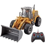 JIMITA Excavadora Bulldozer con control remoto - Máquina de juguete controlable en escala 1:32