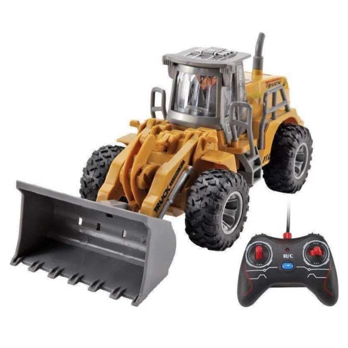 Bulldozer Excavator with Remote Control - Controllable Toy Machine in 1:32 Scale