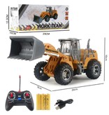 JIMITA Excavadora Bulldozer con control remoto - Máquina de juguete controlable en escala 1:32