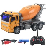 JIMITU RC Concrete Mixer with Remote Control - Radio Cement Mixer Machine at 1:32 Scale