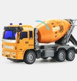 JIMITU RC Concrete Mixer with Remote Control - Radio Cement Mixer Machine at 1:32 Scale