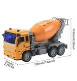 JIMITU RC Concrete Mixer with Remote Control - Radio Cement Mixer Machine at 1:32 Scale