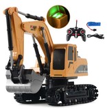 JIMITU Grúa excavadora con control remoto - Máquina de juguete controlable a escala 1:32