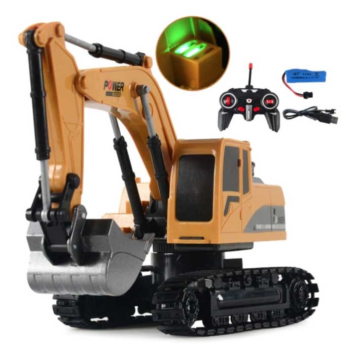 Excavator Crane with Remote Control - Controllable Toy Machine at 1:32 Scale