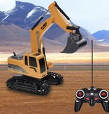 JIMITU Grúa excavadora con control remoto - Máquina de juguete controlable a escala 1:32