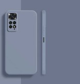 Wolfsay Xiaomi Redmi Note 9 Pro Max Kwadratowe silikonowe etui - Miękki matowy pokrowiec Płynna obudowa Szaro-niebieska