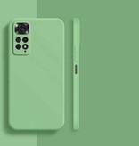 Wolfsay Xiaomi Redmi Note 9 Pro Max Square Funda de silicona - Funda mate suave Liquid Cover Verde