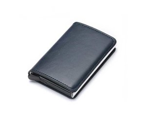 RFID Credit Card Holder Wallet - Vintage Leather Aluminum Case | Stuff  Enough