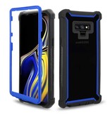 Stuff Certified® Samsung Galaxy S9 Bumper Case 360° Protection - Full Body Cover Armor Blue