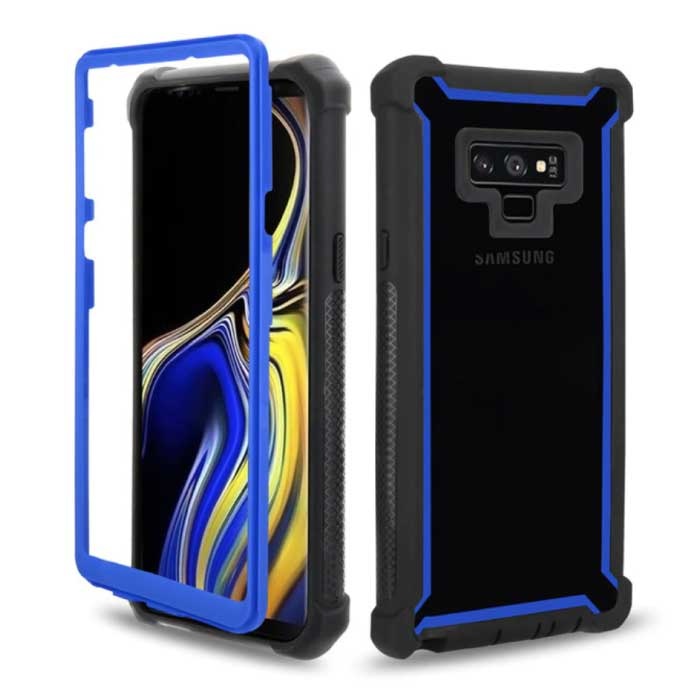 Stuff Certified® Samsung Galaxy S8 Plus Bumper Case 360° Protection - Full Body Cover Armor Blue