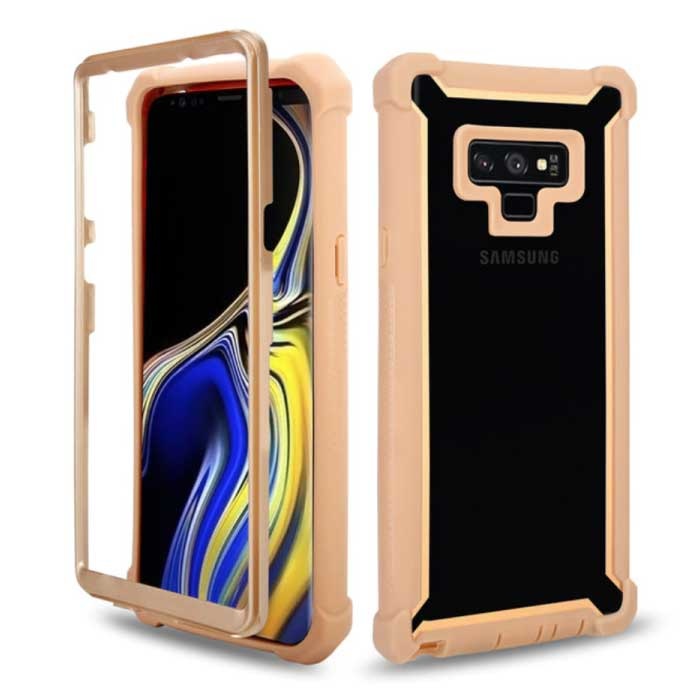 Samsung Galaxy S10 Bumper Case Protección 360° - Cobertura de cuerpo completo Armor Gold