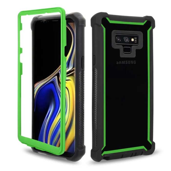 Samsung Galaxy S8 Bumper Case 360° Protection - Full Body Cover Armor Green