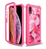 Stuff Certified® Samsung Galaxy S8 Bumper Case 360° Protection - Full Body Cover Armor Pink Camouflage