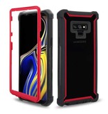 Stuff Certified® Samsung Galaxy Note 8 Bumper Case 360° Protection - Full Body Cover Armor Black Red