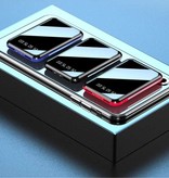 Stuff Certified® Podwójny port 2x USB Mini powerbank 20.000mAh - Wyświetlacz LED Zewnętrzna ładowarka awaryjna Ładowarka Czerwona